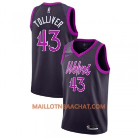 Maillot NBA Minnesota Timberwolves Anthony Tolliver 43 2018-19 Nike City Edition Violet Swingman - Homme